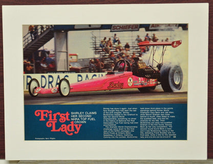 Vintage NHRA Drag Racing: Shirley Muldowney Wall Art