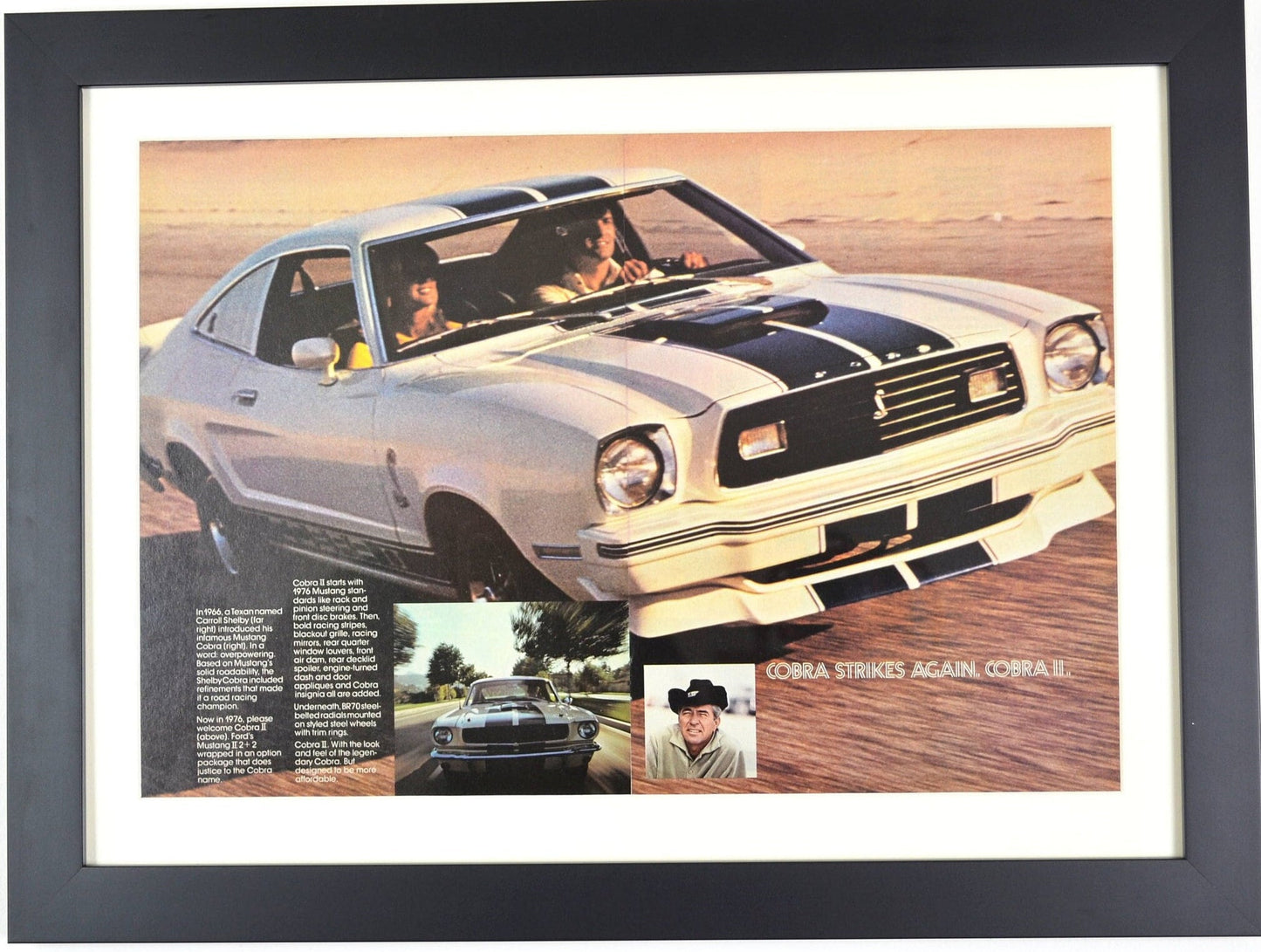 Ford Mustang II Shelby cobra, framed