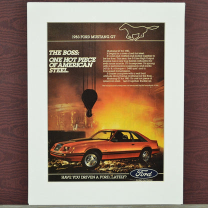 1983 Ford Mustang Foxbody Print Ad