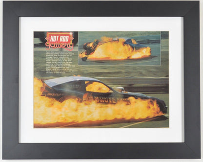 Own a Piece of Drag Racing History: John Force Vintage Print, framed