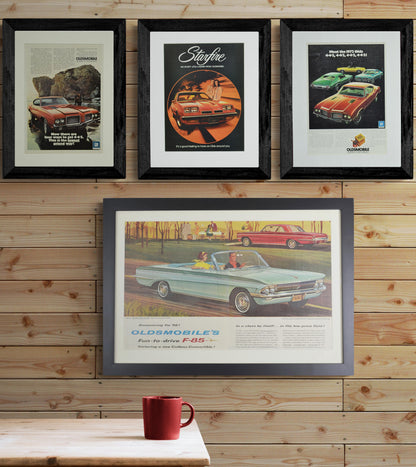 Oldsmobile Cutlass convertible classic car wall art