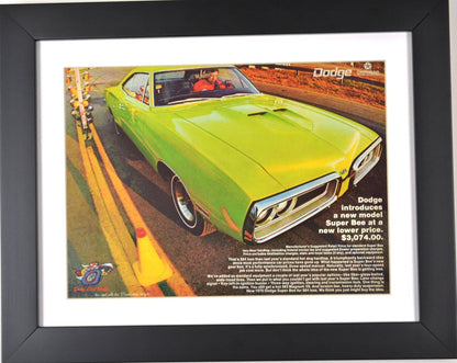 Dodge super bee print ad framed