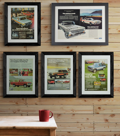 Ford Ranchero truck  print ad, Framed classic truck wall art